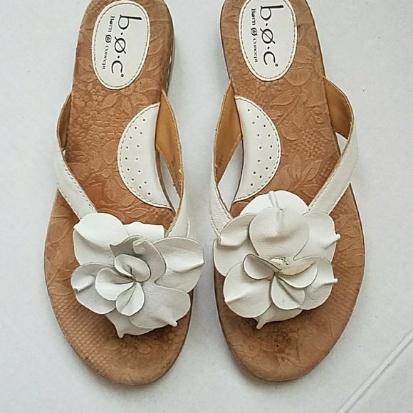 Born Shoes - [Born] White Flower Sandals Size 8